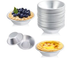12 Stuks Herbruikbare Aluminium Taartvormen Ronde Mini Vormpjes Voor Jamtaarten En Bakken Geschikt Voor Oven En Airfryer