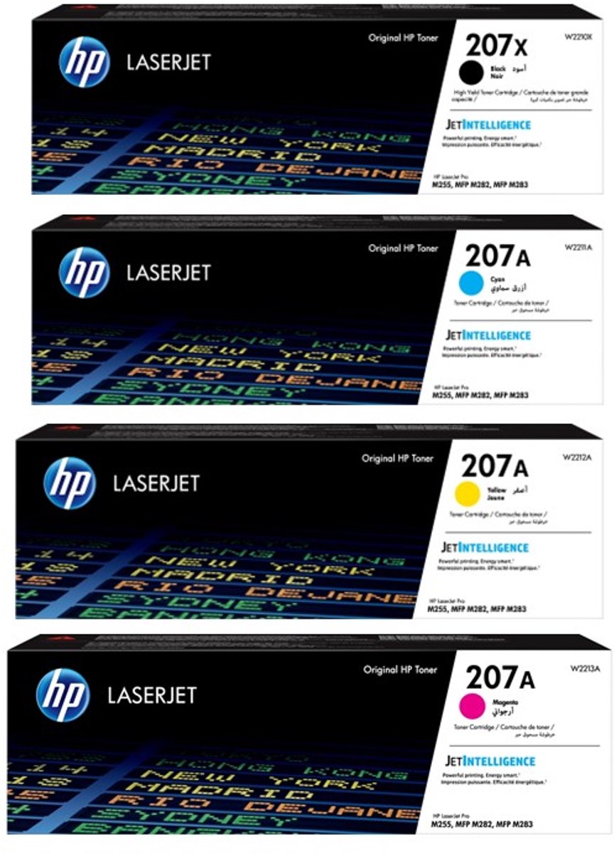 HP 207X & HP 207A - Originele LaserJet Tonercartridges - High Capacity - Black/Cyaan/Magenta/Geel - 4 Pack