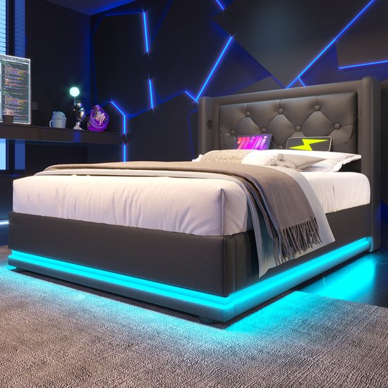 REDOM Opbergbed 90x200 cm met Hydraulisch Liftsysteem en - REDOM - €275,99