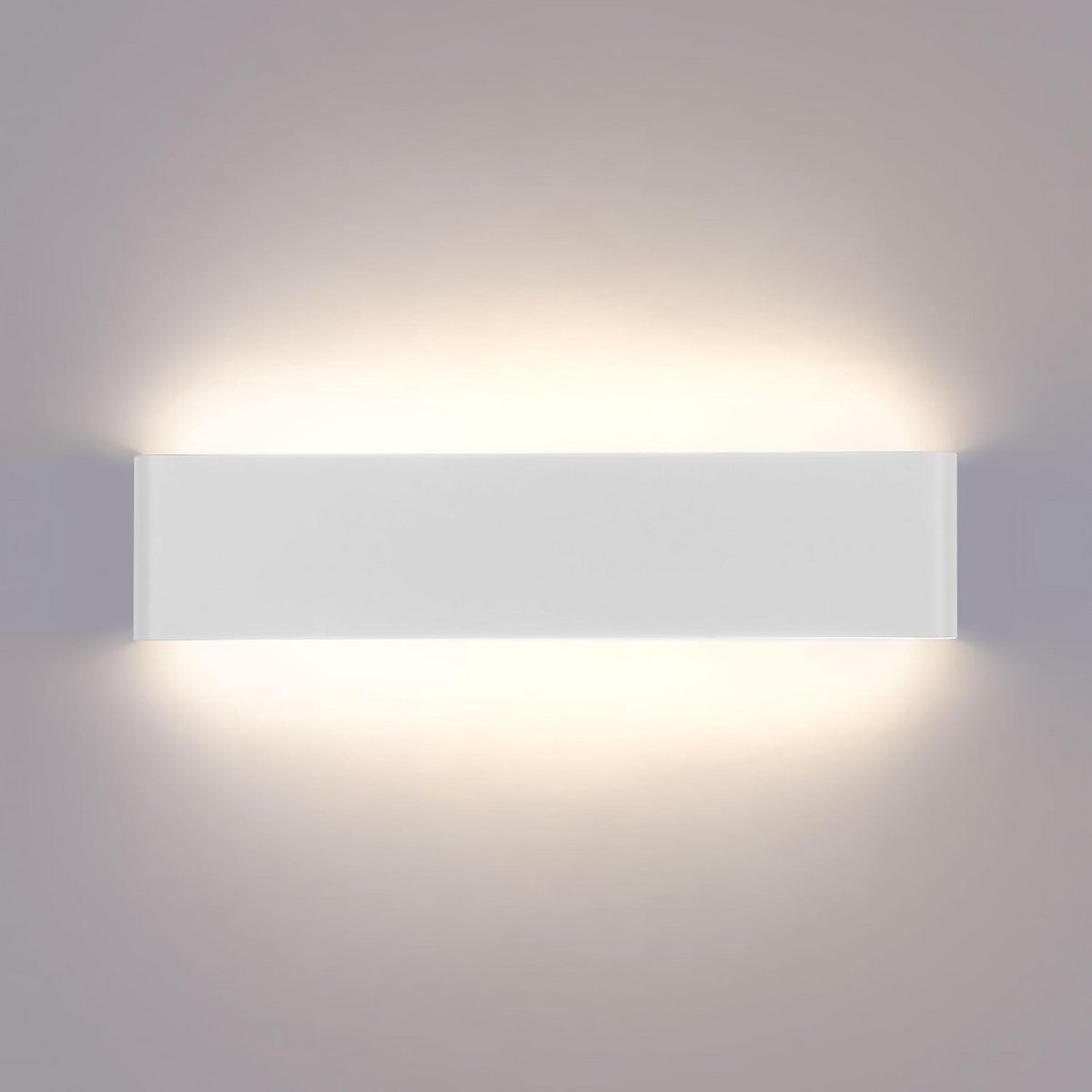 Moderne LED Wandlamp Wit Up Down 16W IP44 Aluminium voor Woonkamer, Slaapkamer en Gang