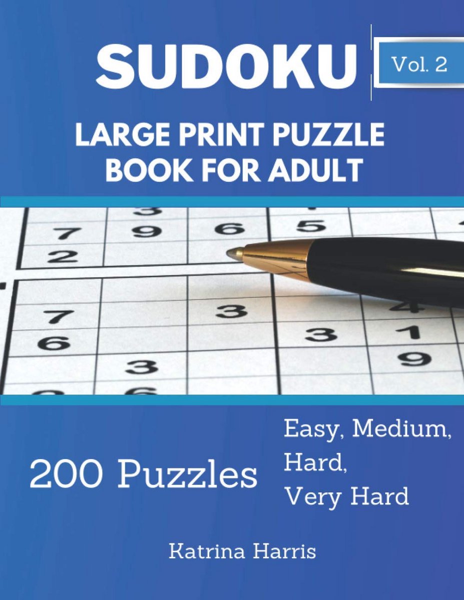 Groot Gedrukte Sudoku Puzzelboek voor Volwassenen: 200 Uitdagende Puzzels in Groot Formaat A4