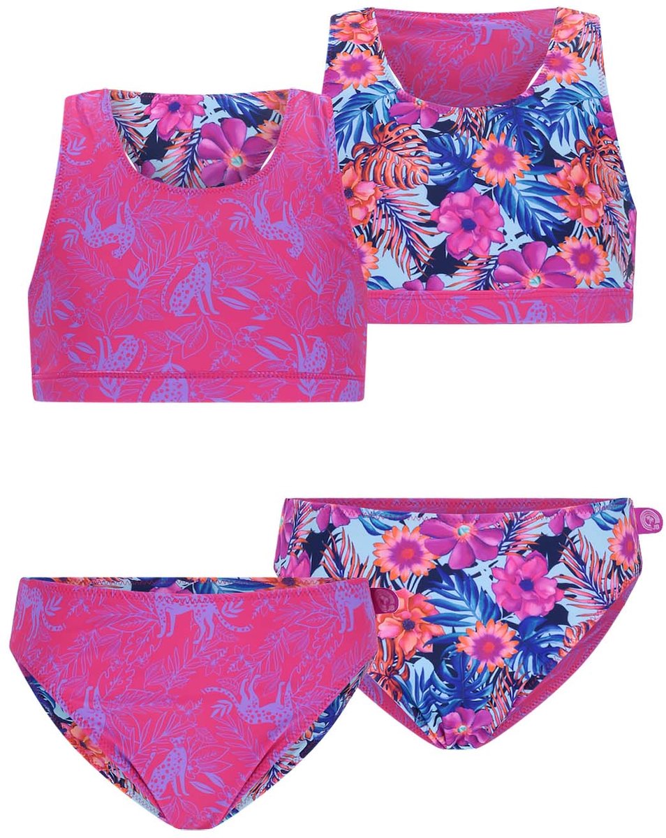 Just Beach J601-5011 Meisjes Bikini Jungle flower Maat 158-164