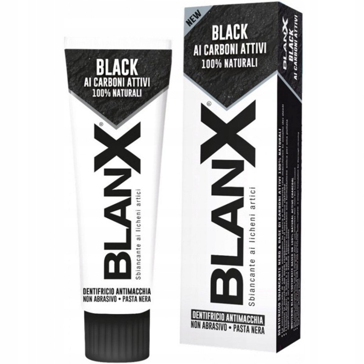 BlanX Black - Tandpasta - 75 ml - Actieve Houtskool - Natuurlijk Whitening - Niet-abrasief