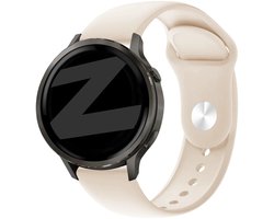 Bandz Siliconen sport 'Deluxe' bandje geschikt voor Garmin Vivoactive 6 / 5 / 3 / Vivomove / 3 / HR / Style / Luxe / Sport / Trend / Forerunner 645 / 570 / 245 / 165 / 55 / Venu / SQ / SQ2 / 2 Plus / Approach S12 / S40 - Sterrenlicht