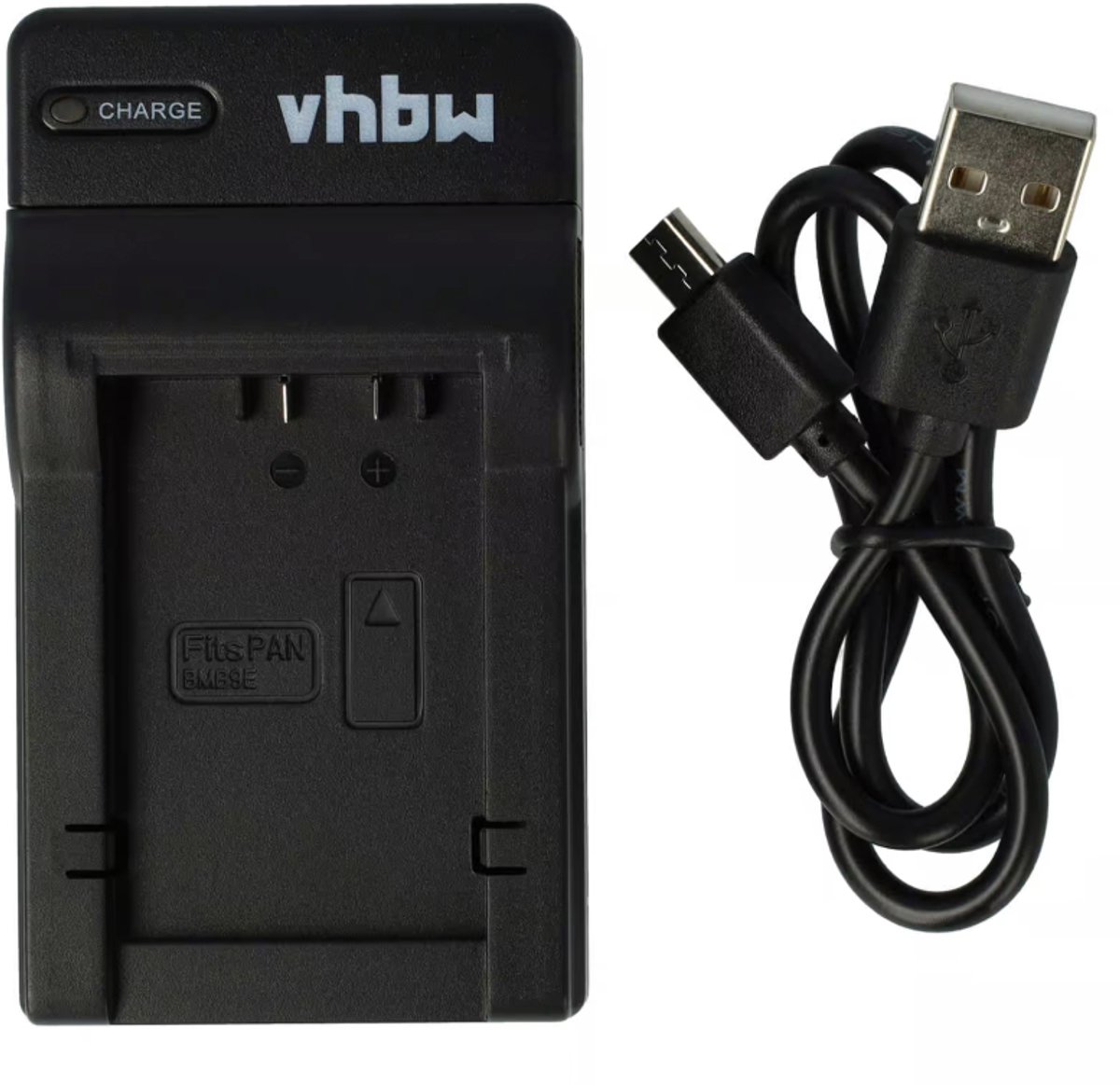 vhbw USB-C-oplader, compatibel met Leica V-Lux 2, 3, 4-camera – oplaadstation + USB-C-kabel met oplaadindicator