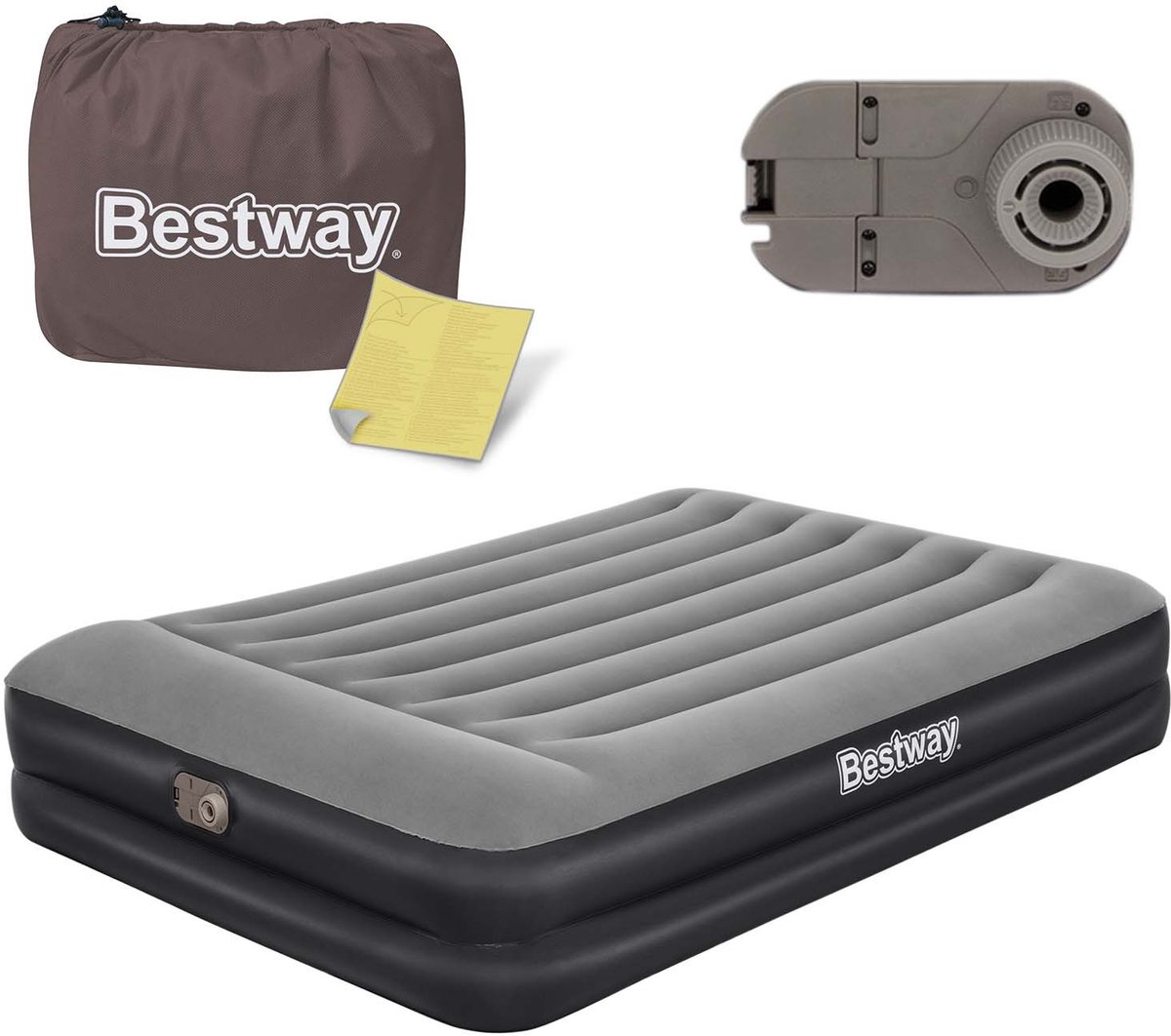 Bestway Tritech 46 Cm Queen Ac Luchtbed 203 Cm Grijs/zwart