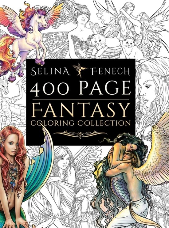 400 Page Fantasy Coloring Collection - cover