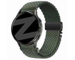 Bandz Gevlochten nylon 'Parachute' bandje geschikt voor Garmin Vivoactive 6 / 5 / 3 / Vivomove / 3 / HR / Style / Luxe / Sport / Trend / Forerunner 645 / 570 / 245 / 165 / 55 / Venu / SQ / SQ2 / 2 Plus / Approach S12 / S40 - Groen