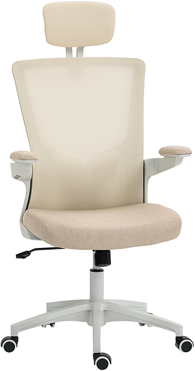 HOMCOM-bureaustoel - polyester - 60x63x120cm - beige