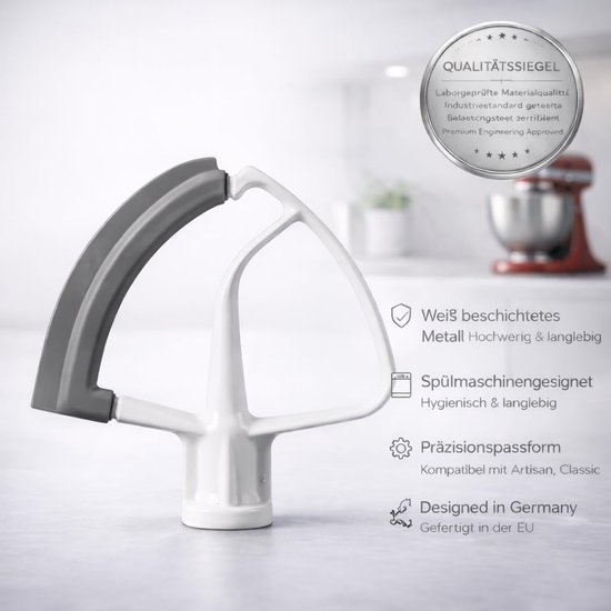 Flexi Roerder - Keukenmachine Accessoire - Efficiënt Mixen - Flexibele Siliconen Lip - 4.3L 4.8L Kom van Merkloos — afbeelding 4