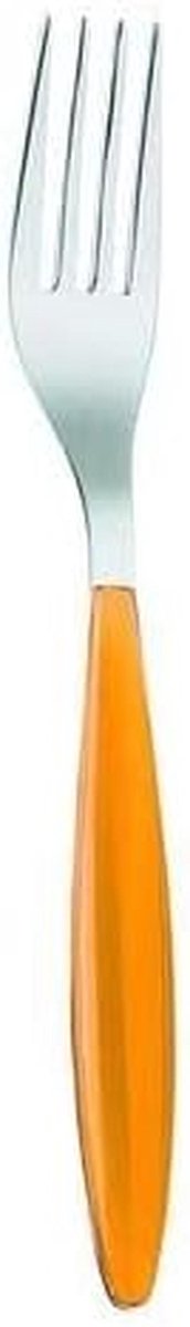 Diner Vork - Eet Vork - Dagelijks Gebruik - Transparant Oranje Handvat - 20.5 cm