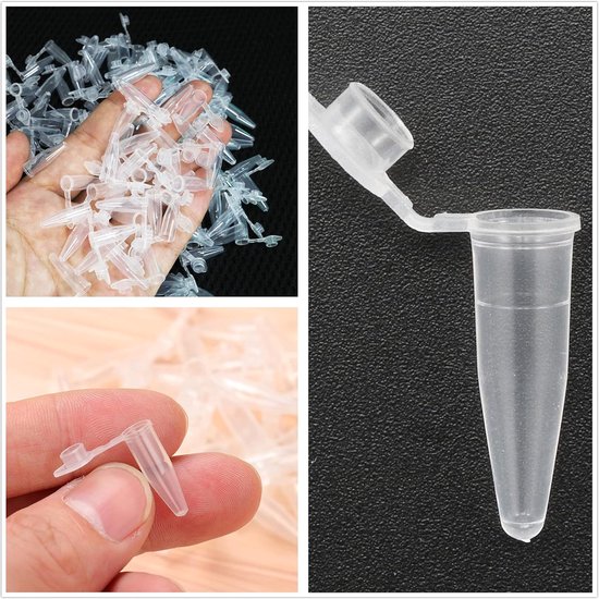 Centrifugebuisjes - Microbuisjes - Laboratorium Werk - Kliksluiting - 05 ml - Transparant van Merkloos — afbeelding 4