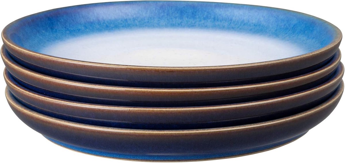 Servies Set - Dinerborden - Dagelijks Gebruik - Uniek Glazuur Effect - 4 Delig - Blauw