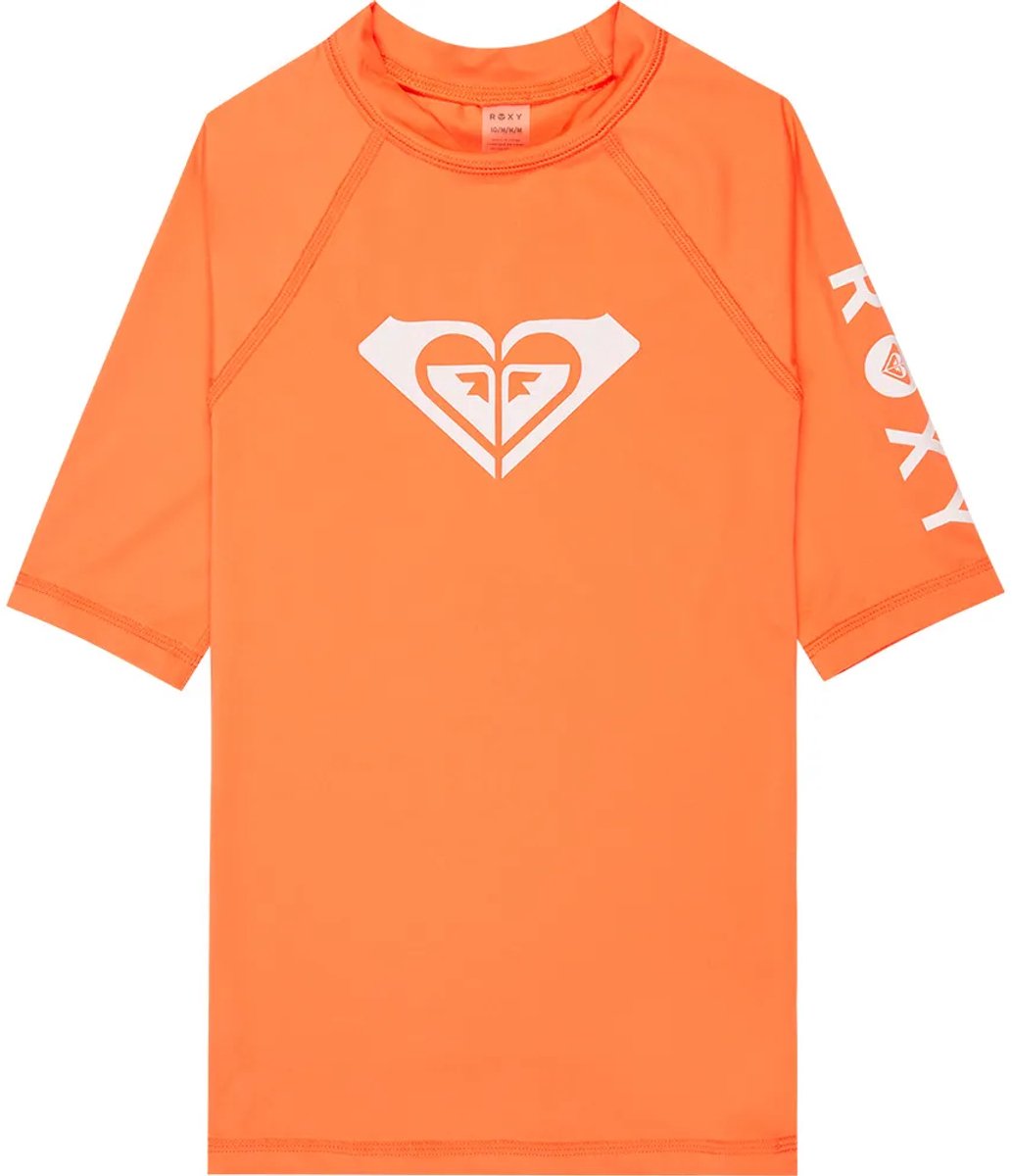 Roxy Ergwr03491 Whole Hearted Korte Mouw Rash Guard 10 Years Meisje Camellia