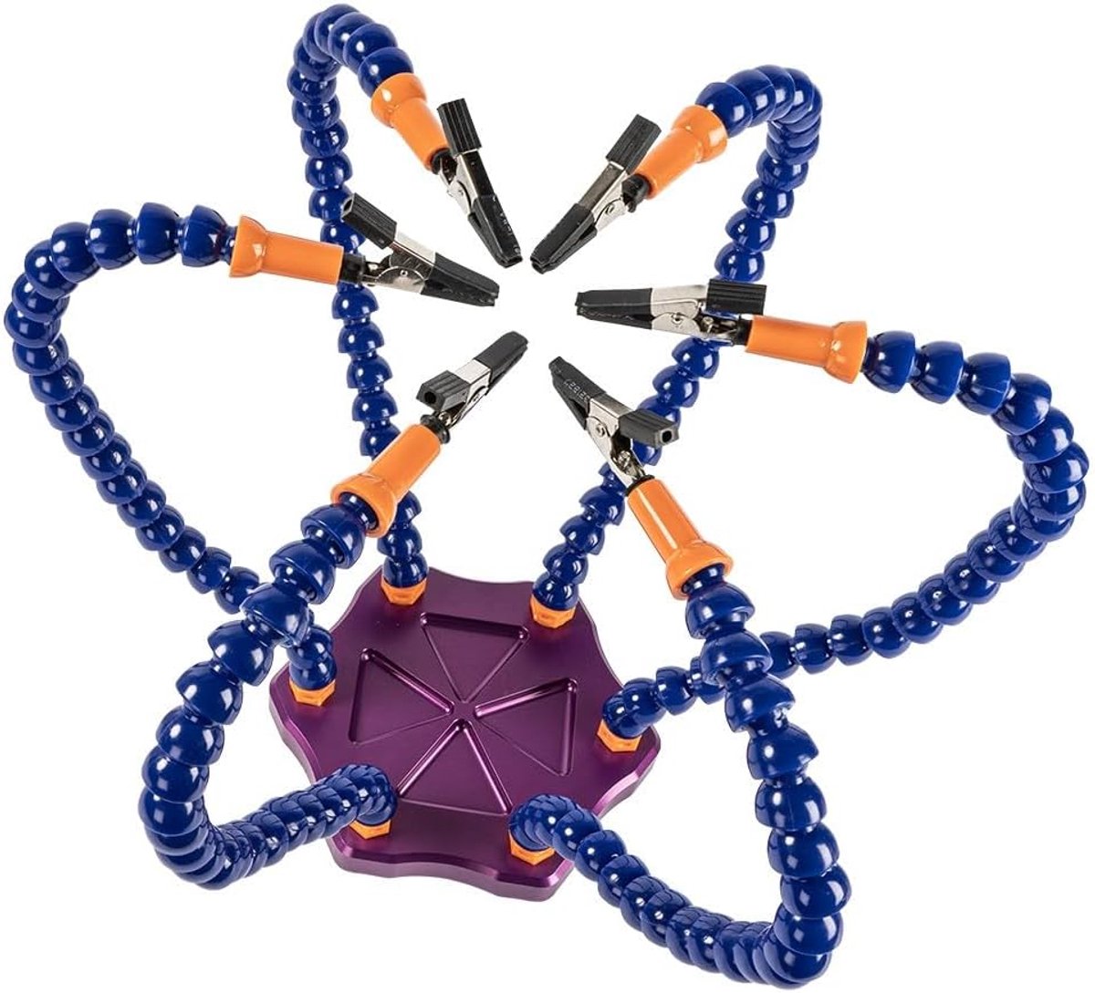 Hulpende Handen - Soldeerhulp - Hobby Projecten - 6 Flexibele Armen - Basis 13 cm