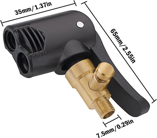 Dailygoods - Tyre Valve Adapters - Schrader en Presta - Handig voor snel oppompen - 2 Stuks - Ideaal voor auto en fiets - Geschikt voor diverse voertu... — afbeelding 2