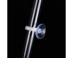 Voerbuis Aquarium - Visvoer Dispenser - Garnalen Voeren - Inclusief Zuignappen - 40cm Lengte - Transparant