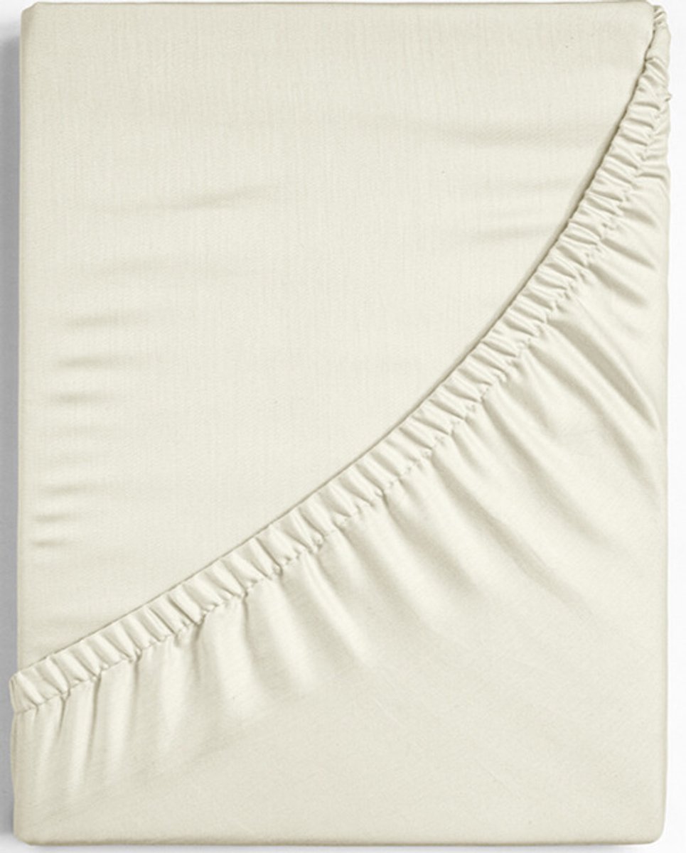 Dreamers Den Trio - Topper Hoeslaken - Egyptisch Perkal Katoen - 200 TC - 160x200 cm + 15 cm - Ecru