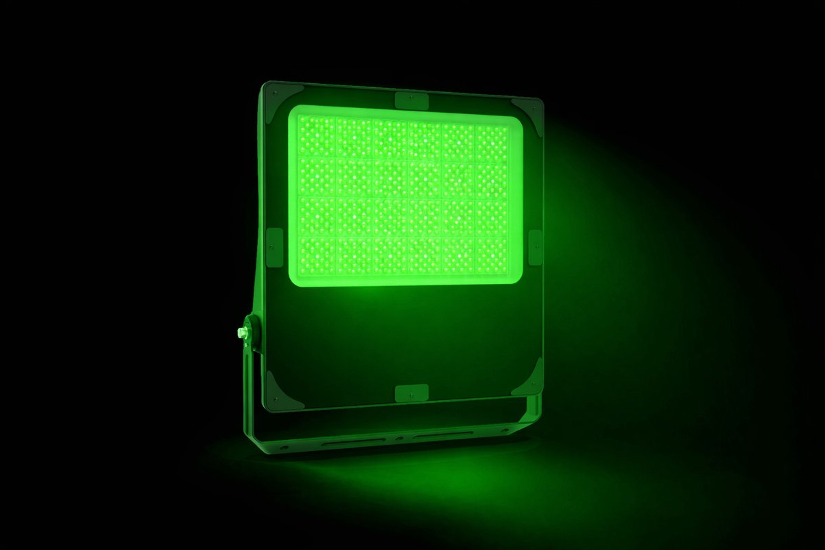 LED Bouwlamp Groen 300W – IP65 Waterdicht – Buiten Schijnwerper – Beveiligingsverlichting Tuin & Bouwplaats - LTH Lights