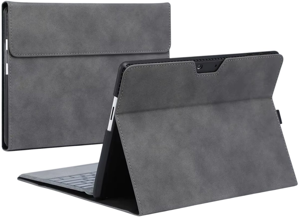 EtuiTab Microsoft Surface Pro Serie - Tablethoes - Grijs - Eco-leer - Siliconen