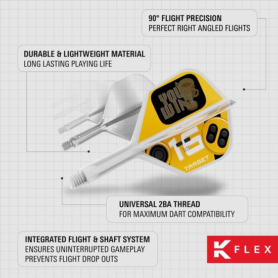 Target K-Flex You Win NO6 - Dart Flights van Merkloos — afbeelding 4