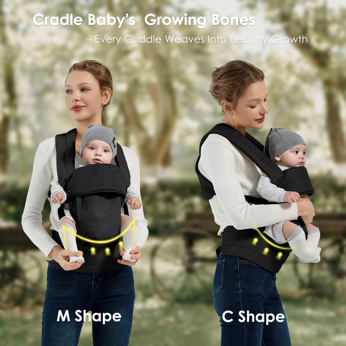 Draagzak Baby - Babydrager - Kinderdrager - Draagzakken - Draagzak Peuter - Draagzak - Baby Draagzak - Draagzak Peuter en Baby - Maximale Belasting 20 kg - Ergonomische M-positie - Rugdrager - Verstelbaar en Ademend - Draagzakken - Babydraagzak – foto 8