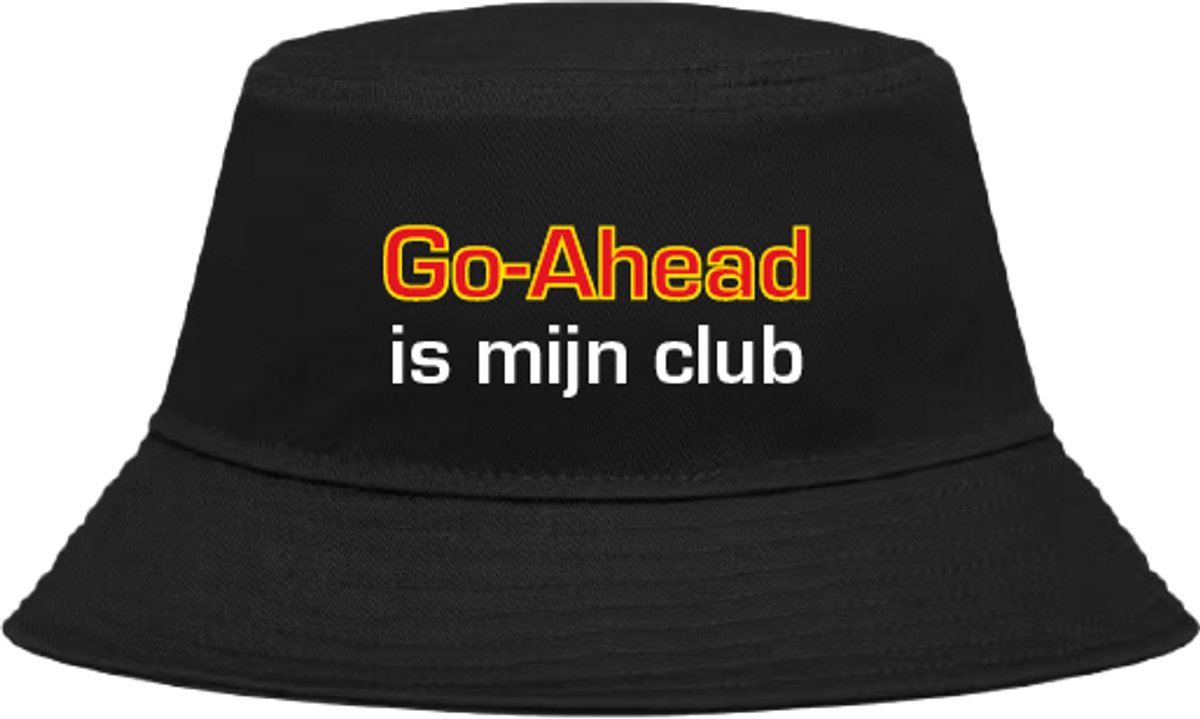 Buckethoed met tekst: Go-Ahead is mijn club.