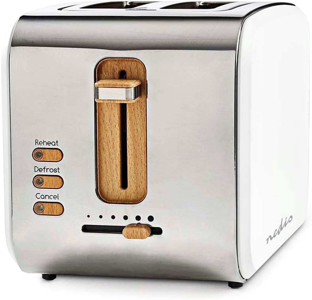 Broodrooster - Toastapparaat - Ontbijt Maken - Brede Sleuven - 20x29x18 cm - Wit