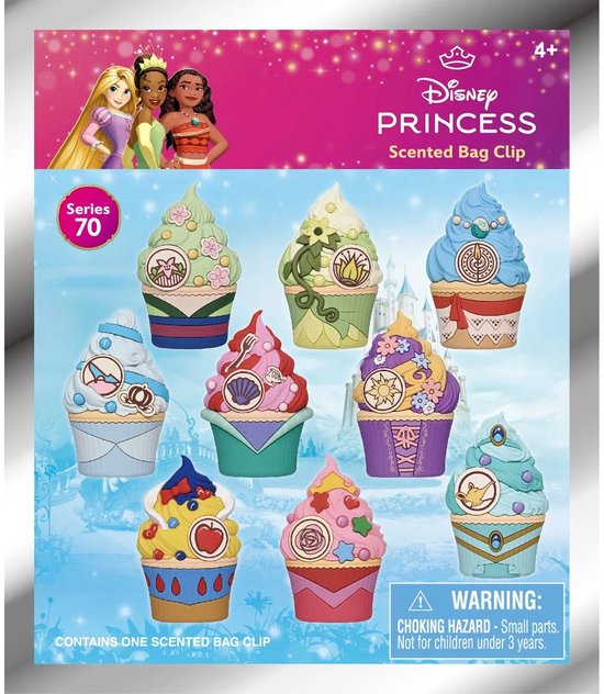 Disney Princess Cupcakes Series - Scented Bag Charms Mystery Blind Box Geurige Sleutelhanger