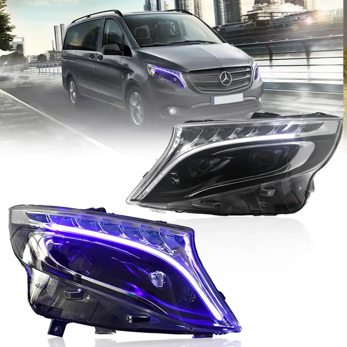 Koplampen Mercedes W447 Vito Full LED