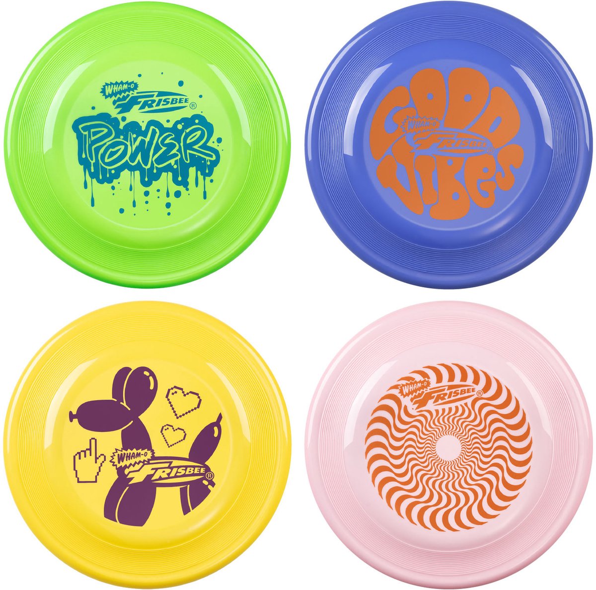 FRISBEE Fastback Lichte Werpschijf - 23,75 cm - 100g - 4 stuks