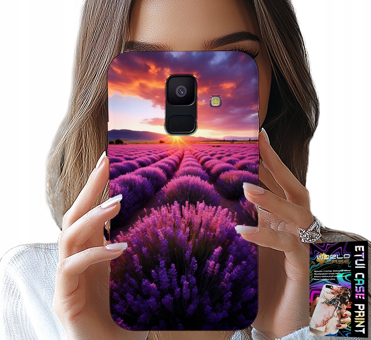HOESJE VOOR SAMSUNG A6 2018 - LAVENDELVELD, PRACHTIGE LANDSCHAPPEN, PATRONEN