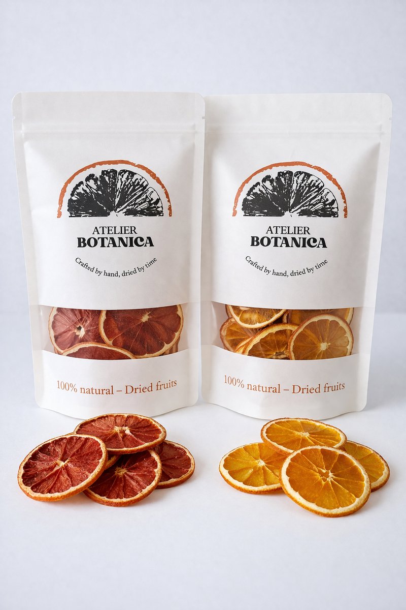 Gedroogde bloedappelsien schijfjes en sinaasappelschijfjes 2 x 100g – cocktail en mocktail garnering, thee, decoratie