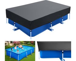 Zwembadhoes - 1 stuk - Zwembadaccessoires - 220 x 150 cm - Rechthoekig - Beschermhoes voor zwembad - Geschikt voor zomer en winter - Zonnescherm voor rechthoekige zwembaden - Zwart