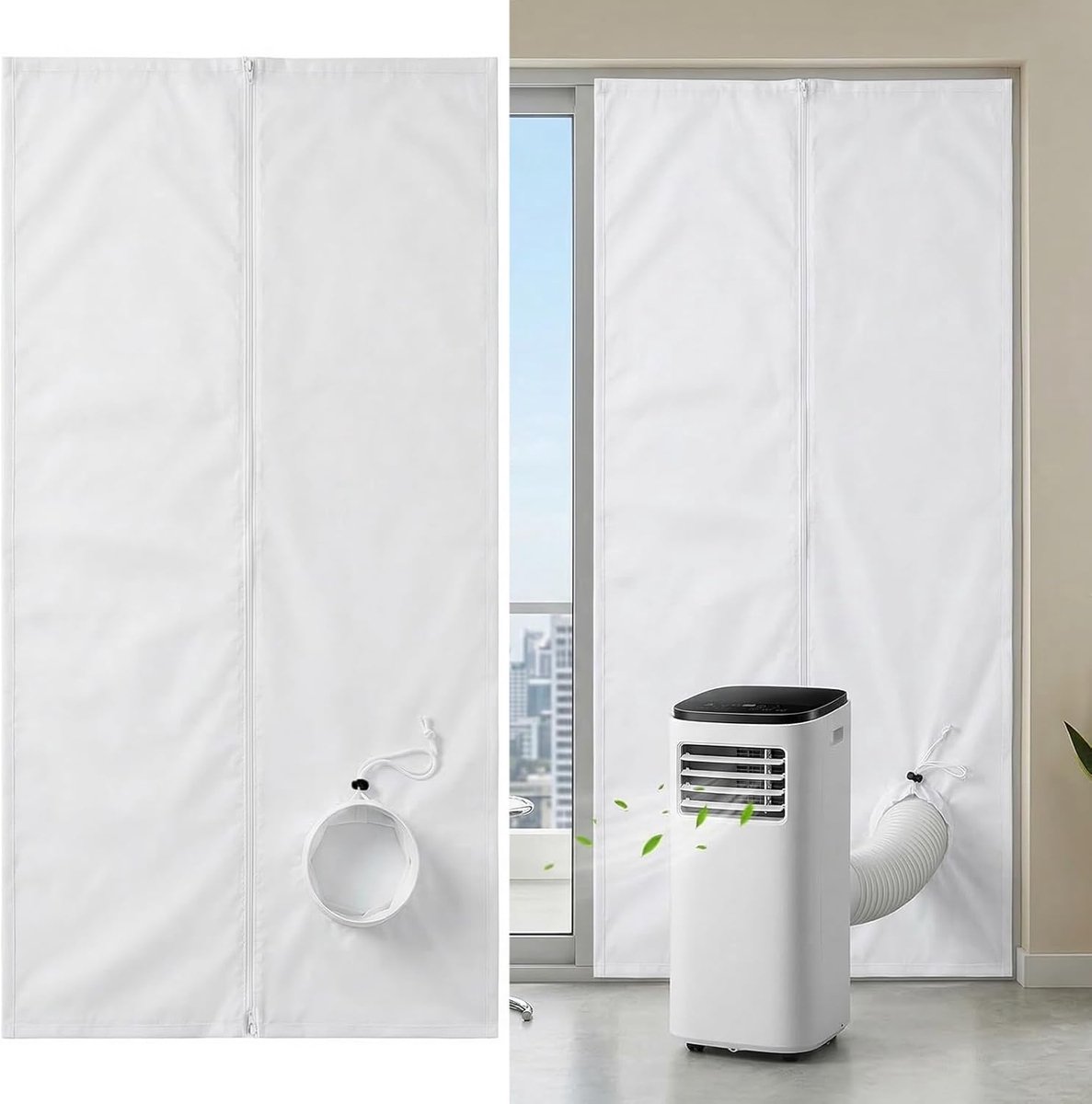 Venster afdichting - Mobiele airco - Koel houden - Universele pasvorm - 100x210cm - Wit