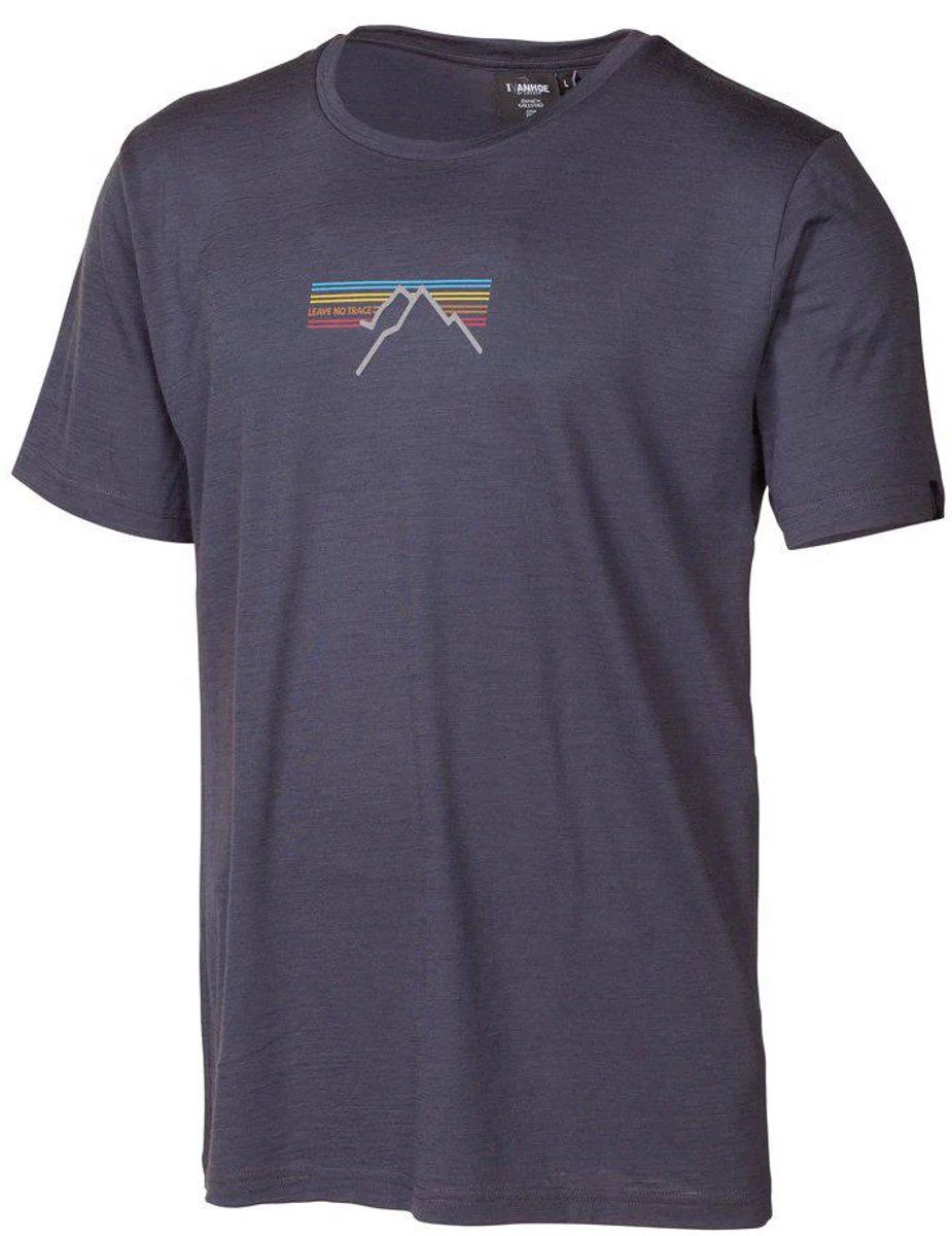 Ivanhoe t-shirt UW Ceasar Sunset voor heren 100% extra fijne merino wol Blauw
