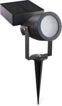 Calex Cesena Solar Buiten Spotlight – 20 Lumen – 2700K Warm Wit – IP65 – Solar – USB-C Oplaadbaar – 0.85W Zonnepaneel – 1200mAh Vervangbare Batterij – Zwart