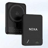 NEXA Draadloze Powerbank 10.000 mAh - Geschikt voor MagSafe & iPhone 17/16/15/14/13/12 - 15W Snellaadfunctie - Magnetisch - USB-C - Zwart