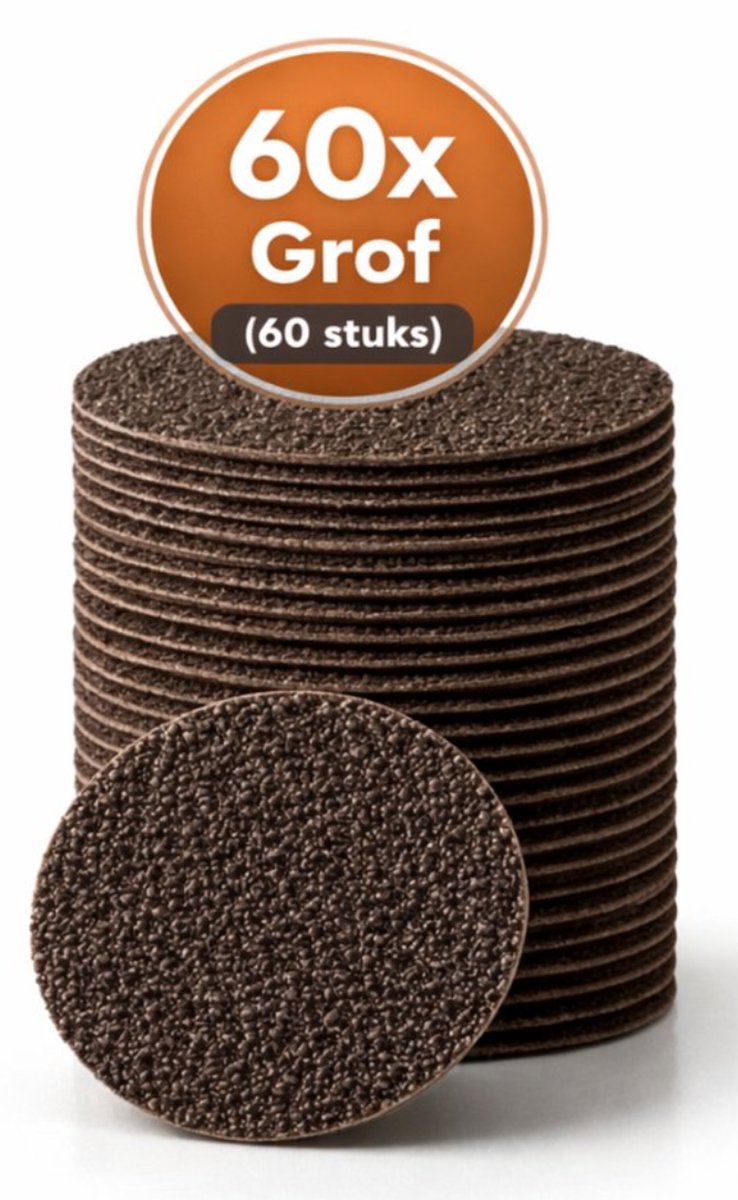RickiParodi Navulpads voor Eeltverwijderaar – 60 Stuks (Grof)