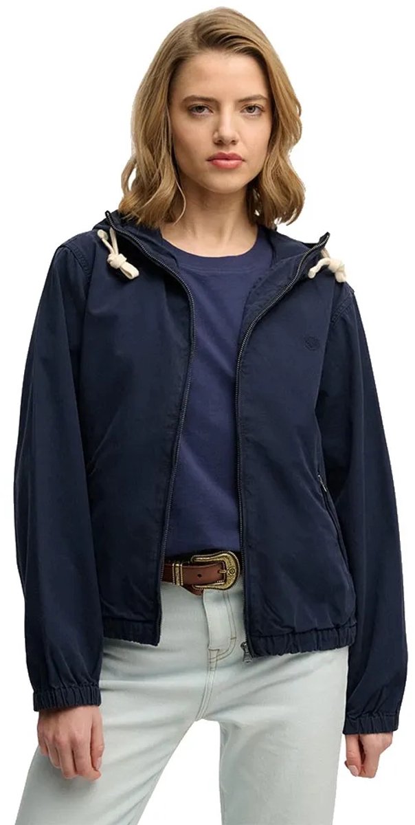 Superdry Washed Twill Jas XL Vrouw Marineblauw