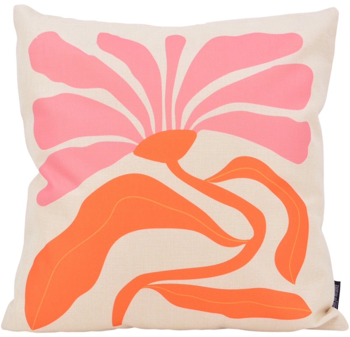 Gek op Kussens! Sierkussen Sunset Bloom | 45 x 45 cm | Katoen/Linnen oranje roze