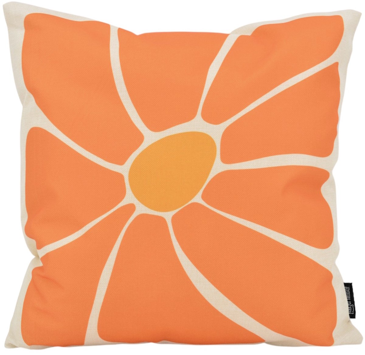 Gek op Kussens! Sierkussen Amber Leaf | 45 x 45 cm | Katoen/Linnen oranje
