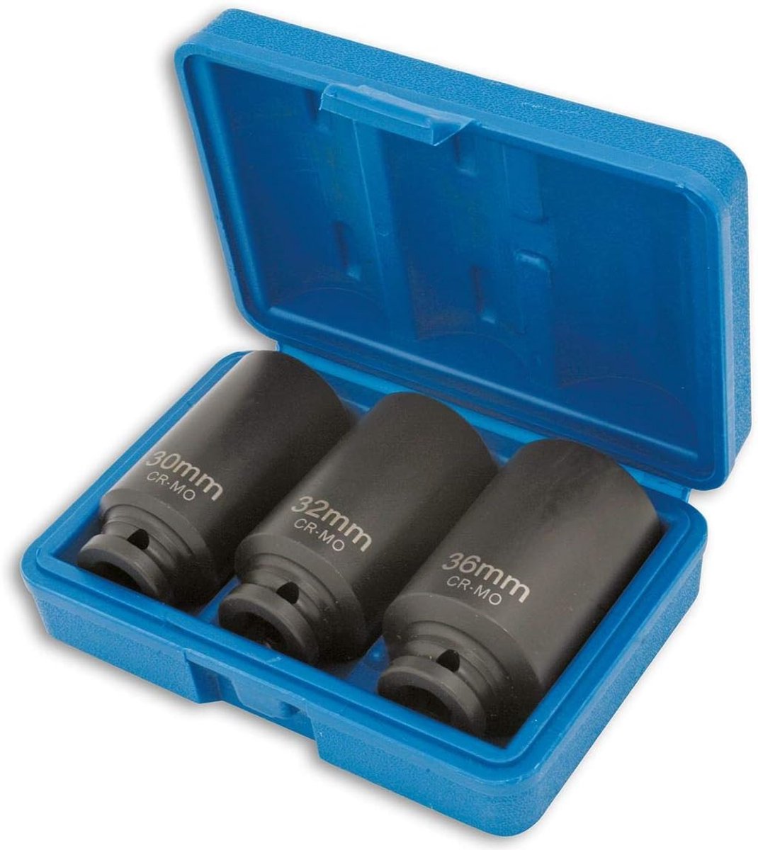 Naafmoer Steeksleutelset - Bihex Dop - Auto Onderhoud - 3-Delig Ontwerp - 5.6 x 11.2 x 16.3 cm - Chroom