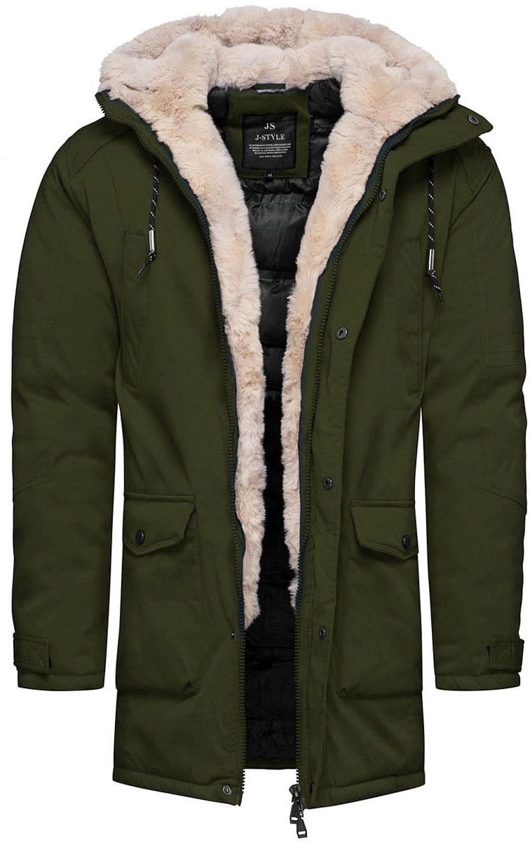Recea - Werkjas - Khaki Parka - Fleecevoering - Winter