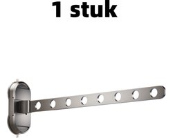 1 stuk - Opvouwbaar wasdroogrek - Kledingstang - Wasdroogrek - Zuignap - Multifunctioneel onzichtbaar wasdroogrek voor thuisgebruik - 44 cm * 12,5 cm * 6 cm - Grijs
