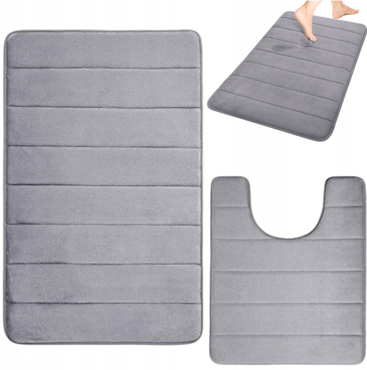 Severno Home - Badkamermat Set - 2 Stuks - Aksamit - Antislip