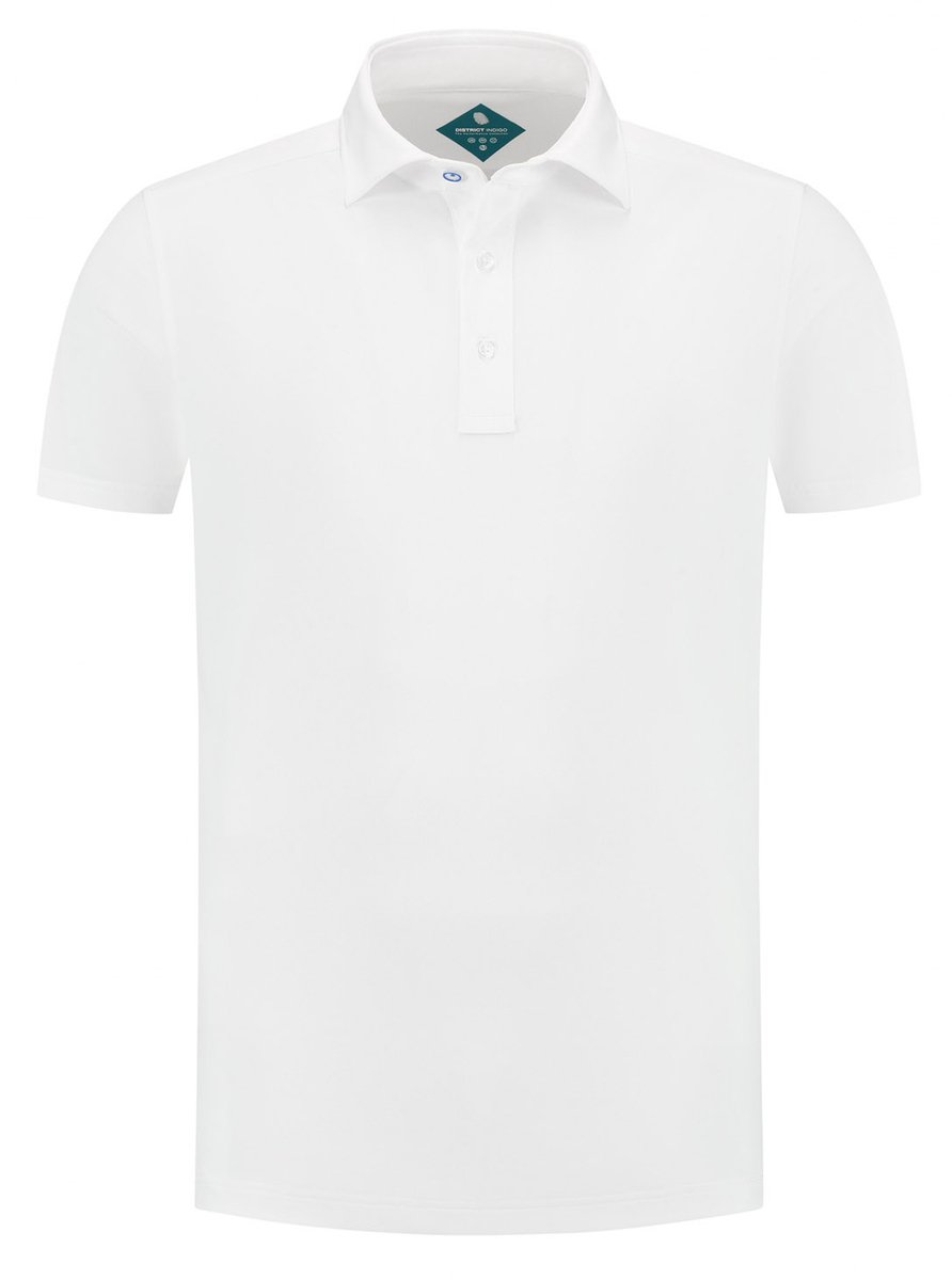 District Indigo - Polo Korte mouw - Heren - L - Wit - Polyester - 7.41.400.780