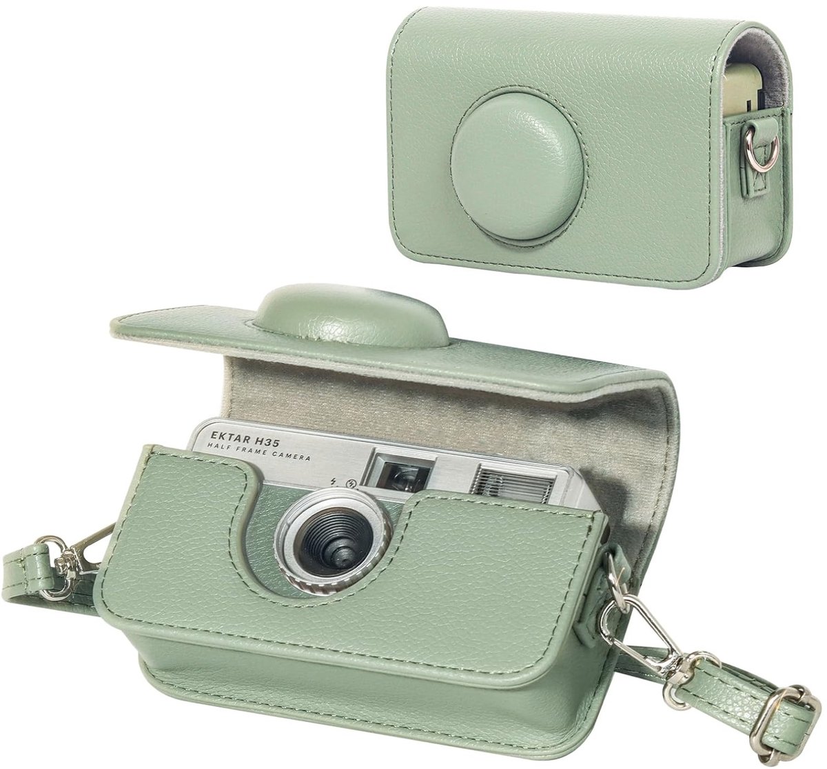 EtuiTab EKTAR Serie - Camera Etui - Groen - Kunstleer - Met Nekband