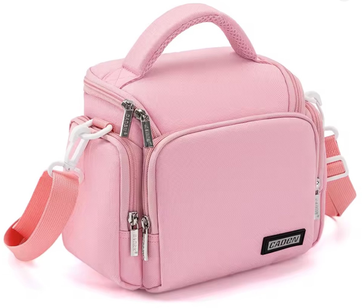 EtuiTab Caden D11 - Cameratas - Roze - Waterdicht Nylon - Afneembare Schouderband