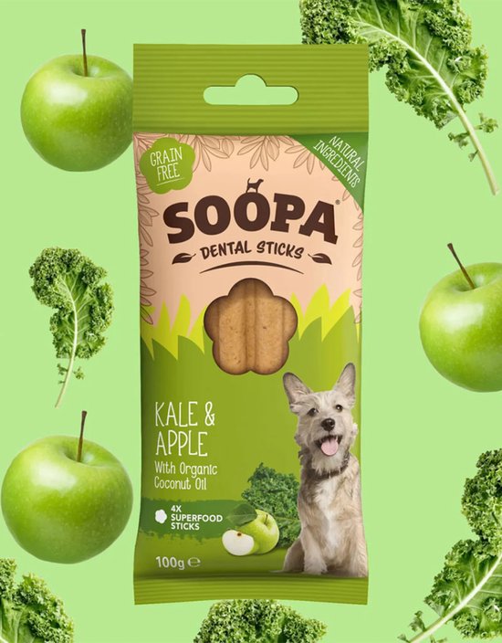 Soopa Dental Sticks Kale & Apple